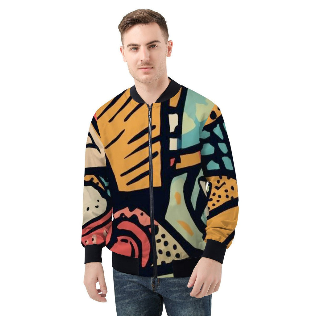 BST.C -ABSTRACT- Bomber Jacket