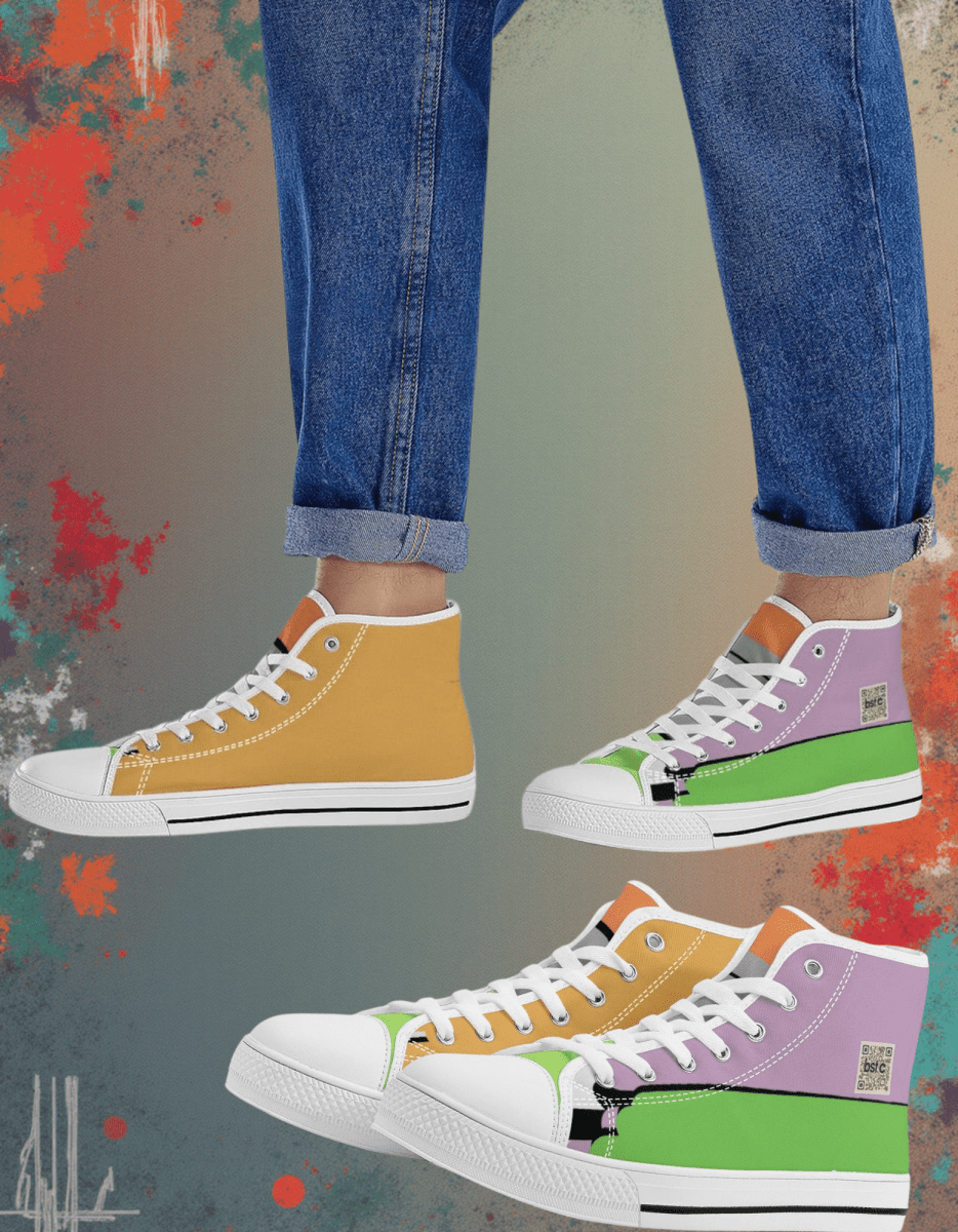 BST.C - COLORS - High - Top Canvas Shoes - drollido