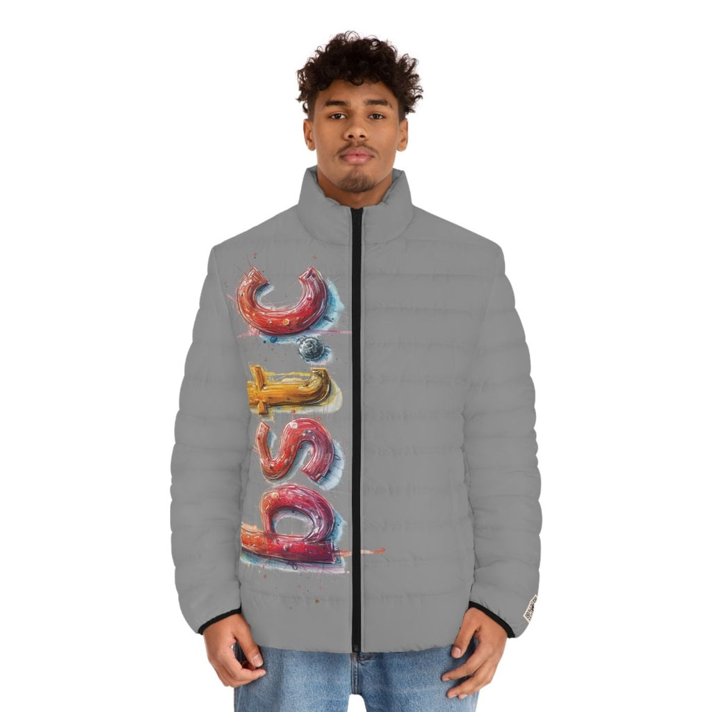 BST.C IDENTITY Men's Puffer Jacket (AOP)