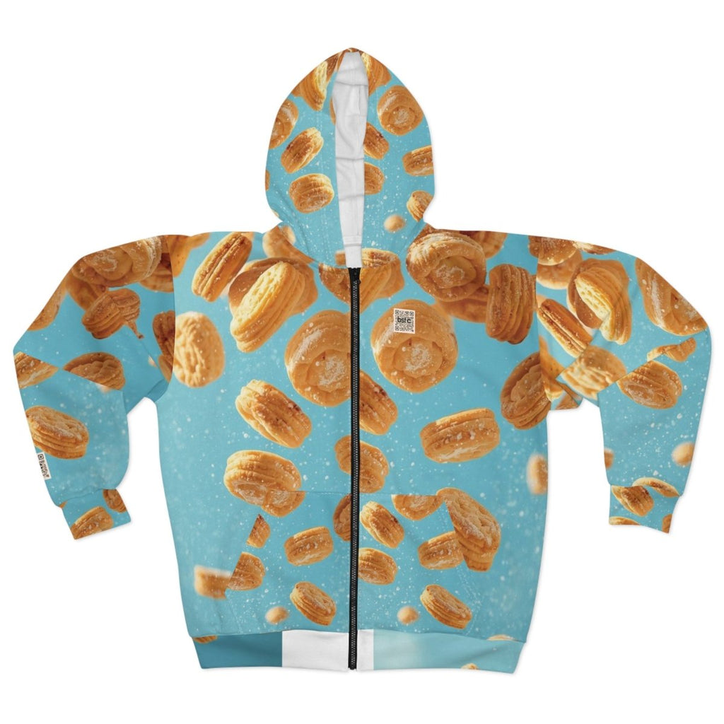 felpa con zip unisex -BST.C- RAIN OF COOKIES